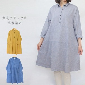 Casual Dress Cotton Linen Switching