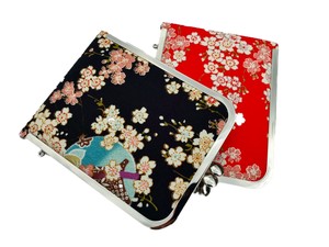 18 Mirror Stand Up Coin Purse Japanese Pattern