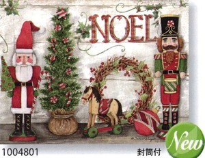 在庫限り●LANG社　クリスマスグリーティングカード　2つ折りカラー封筒付き