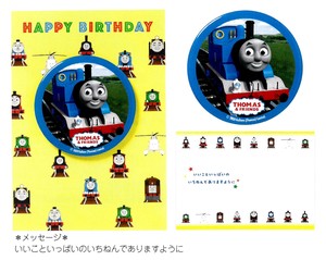 【缶バッジ】【誕生日カード】きかんしゃトーマス BD缶バッジカード (トーマス) B50-121