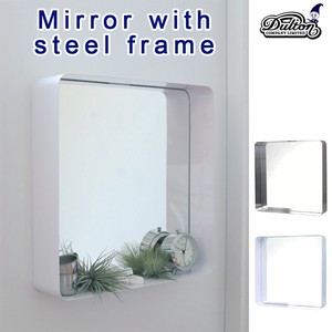 Mirror with steel frame