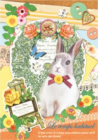 明信片 系列 粉色 兔子