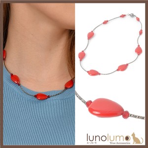 Necklace/Pendant Red Necklace Shell Bicolor Made in Japan
