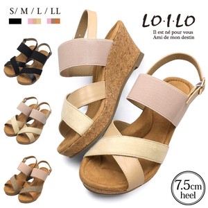 Material Combi Thick-soled Form Edge Sandal