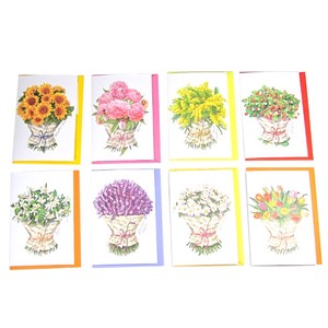 Greeting Card Flower Line 1 Message Card Birthday Card