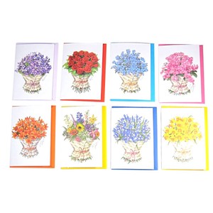 Greeting Card Flower Line Message Card Birthday Card