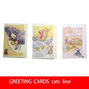 Greeting Card Line Cats Cat