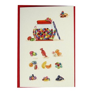 Greeting Card Classic Line Candy Message Card