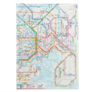Railway route map Plastic Folder Tokyo metropolitan area  Japanese