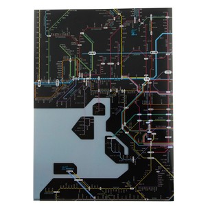 Railway route map Plastic Folder Kansai Black