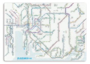 鉄道路線図下敷き　中部　日本語