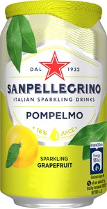 【サンペレグリノ】イタリアンスパークリングドリンク　ポンペルモ（グレープフルーツ）330ml
