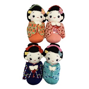 Embroidery Long-Sleeved Kimono Apprentice Geisha Doll Cloisonne 7 1
