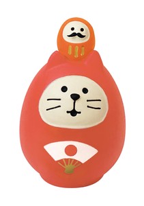 [Stockout] Ornaments Good Luck Color Cat Daruma Red
