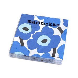 マリメッコ（marimekko）ペーパーナプキン　ウニッコ　ブルー　33cm