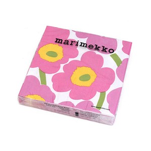 マリメッコ（marimekko）ペーパーナプキン　ウニッコ　ライトピンク　33cm