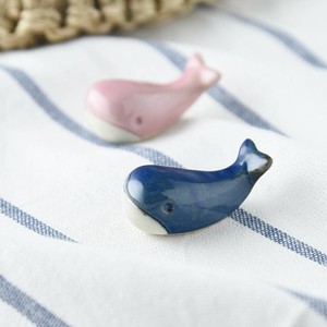At home Whale Chopstick Rest Blue MINO Ware