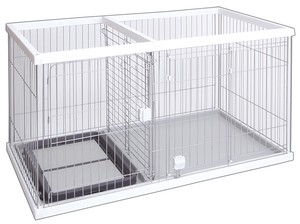 Dog/Cat Cage White Wide