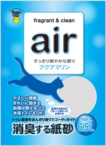 [スーパーキャット] NEW air消臭する紙砂 アクアマリン 6.5L