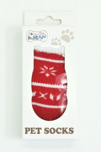 Dog Clothes Socks L christmas M 4-pairs