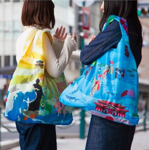 Reusable Grocery Bag Large Capacity Japanese Pattern