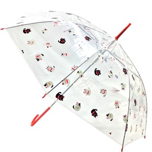 【和雑貨】ビニール傘　招き猫　　かさ　雨　雨がさ　ジャンプがさ　　レイングッズ