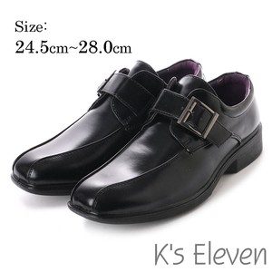 メンズ モンクストラップ ビジネスシューズ 軽量 ソフト素材 スワールモカ 紳士靴 ke_15115