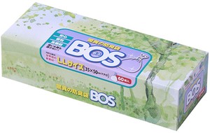 [クリロン化成] 驚異の防臭袋 BOS 箱型 LLサイズ 60枚入 犬猫 衛生用品 犬用トイレ 糞取り