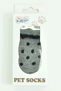 Dog Clothes Gray Socks L M 4-pairs