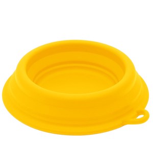 Dog Bowl Yellow Silicon Foldable Skater Size M