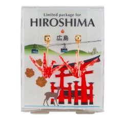 【和雑貨・日本製アクセサリー・折紙・折り紙・ Earring】折鶴ピアス ご当地デザイン 広島