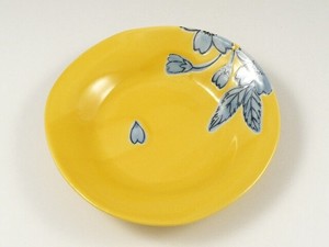 黄釉彩変型　銘々皿