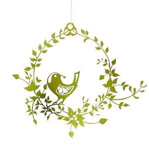 5/29迄 【2024クリスマス予約】[Jette Frolich]小鳥と花のリース（S）ゴールド 2個セット