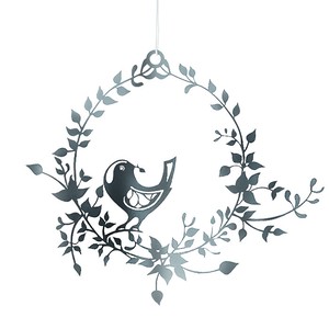 5/29迄 【2024クリスマス予約】[Jette Frolich]小鳥と花のリース（S）シルバー 2個セット