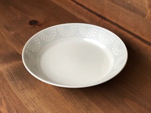 反らし型　パール　6.3深皿　20cm　【日本製　パスタ皿　カレー皿　和食器　陶器　織部】ヤマ吾陶器