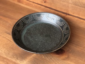 反らし型　ブロンズ　6.3深皿　20cm　【日本製　パスタ皿　カレー皿　和食器　陶器　織部】ヤマ吾陶器