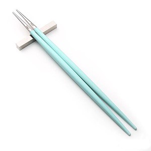 クチポール（Cutipol）GOA　 ターコイズ/シルバー　箸+箸置きセット