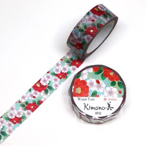 Masking tape Camellia and cherry blossoms  GR1047 15mm×7m
