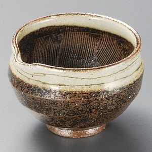 泥くし彫片口3.5すり鉢小鉢 日本製 美濃焼