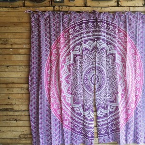 Mandala Curtain 100 80 cm Purple