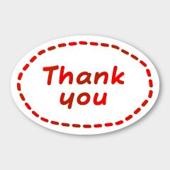 Sweets Sticker Thank you