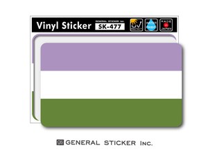 Genderqueer ジェンダークィア ステッカー Mサイズ ジェンダーシリーズ LGBTQ フラッグ SK477 2020新作