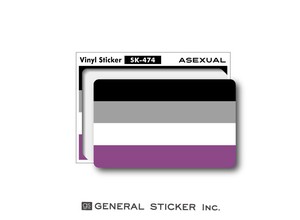Asexual アセクシュアル 無性愛 ステッカー Sサイズ ジェンダーシリーズ LGBTQ SK474 2020新作