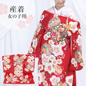 Kids' Japanese Clothing Little Girls Red Flower White Kimono Baby Girl 3-colors