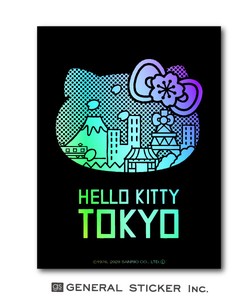 ハローキティ TOKYO 東京 ホログラム 黒 サンリオ インバウンド お土産 ライセンス商品 LCS1000 グッズ