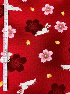 Made in Japan Fabric Ripple Sakura Rabbit