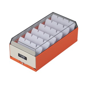 カール事務器 カードファイルケース 名刺整理箱 600枚 オレンジ CFC-600-O