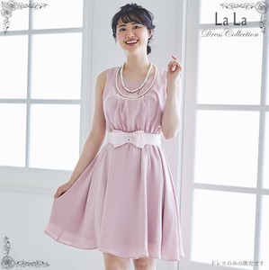 Formal Dress Pink Satin Sleeveless Pastel 3-colors