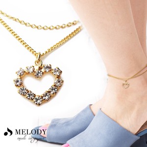 Anklet Layering Jewelry Rhinestone Made in Japan