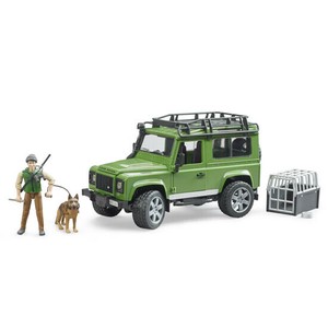 【bruder】PRO SERIES　Land Rover Def.ワゴン＆フォレスター（犬付き）